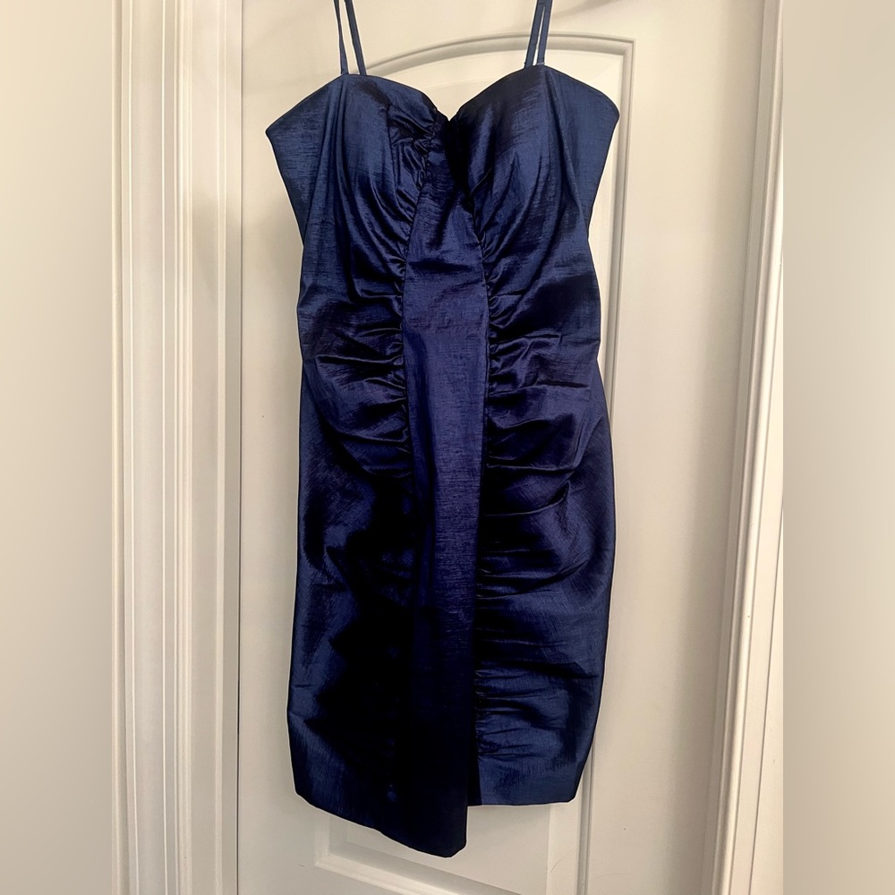 Calvin Klein Shimmery Sapphire Blue Bandage Dress